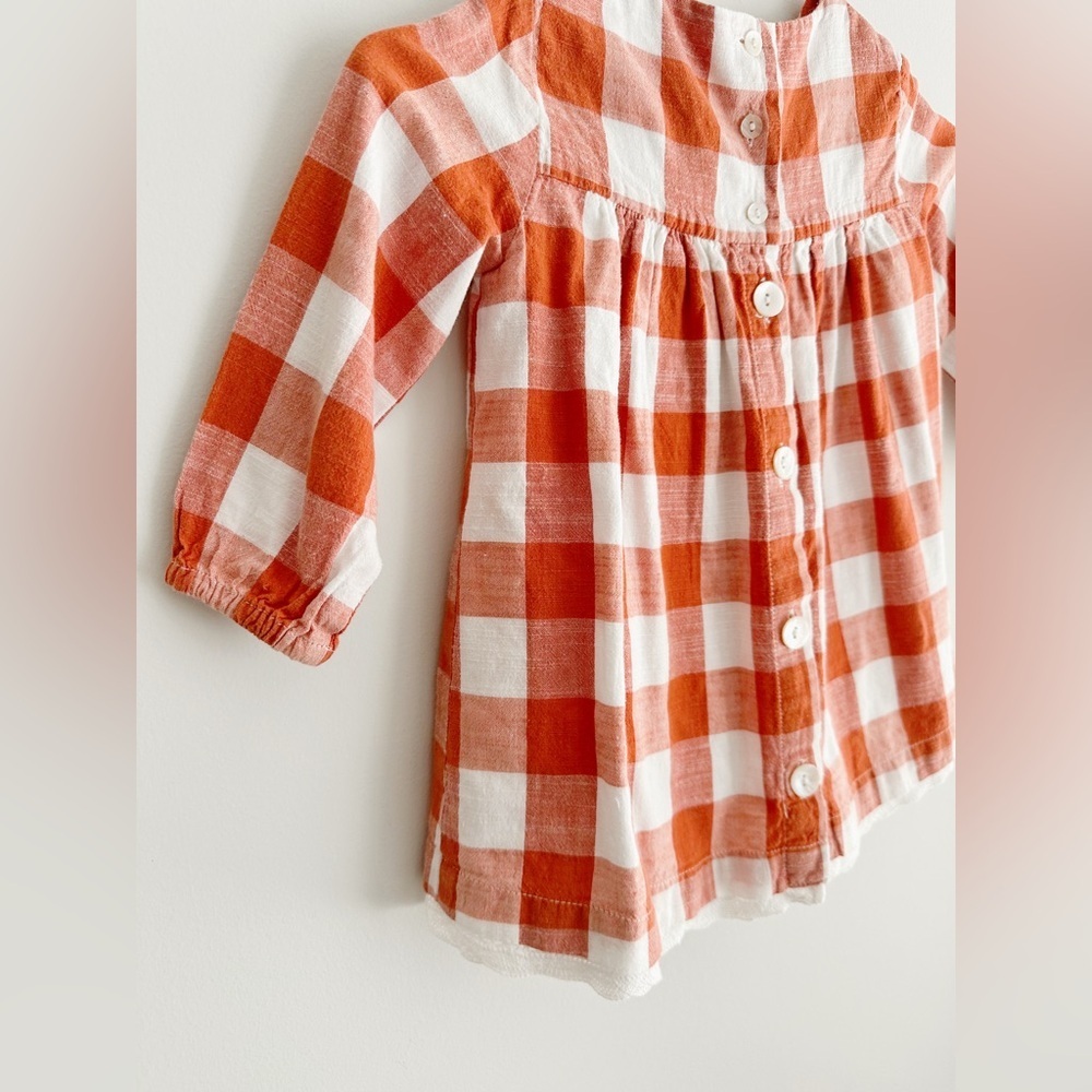 Beautiful Little Cotton Clothes, Baby/Toddler Gingham Dress - Picture 4 of 14